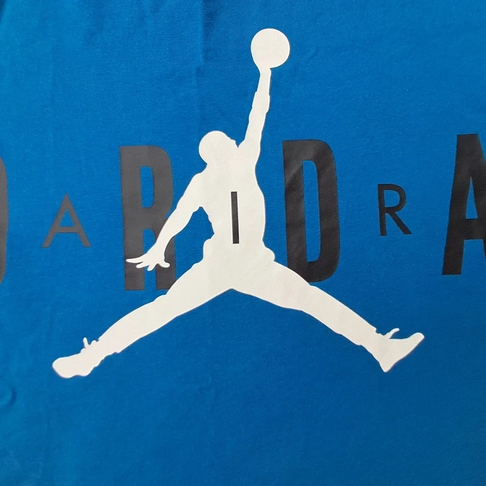 Jordan Mens‎ Blue Jumpman Graphic T-Shirt Size Medium Short Sleeve Cotton